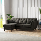 Edison Chaise LH Dark Feet Black from Roseland Furniture