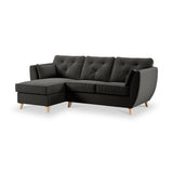 Edison Chaise LH Light Feet Black from Roseland Furniture