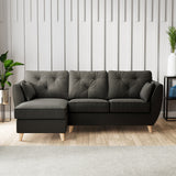 Edison Chaise LH Light Feet Black from Roseland Furniture