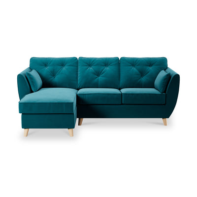 Edison Velvet Chaise Sofa