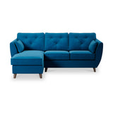 Edison Chaise LH Dark Feet Marine from Roseland Furniture