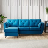 Edison Chaise LH Dark Feet Marine from Roseland Furniture