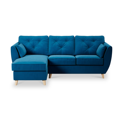 Edison Velvet Chaise Sofa