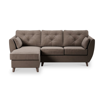 Edison Velvet Chaise Sofa