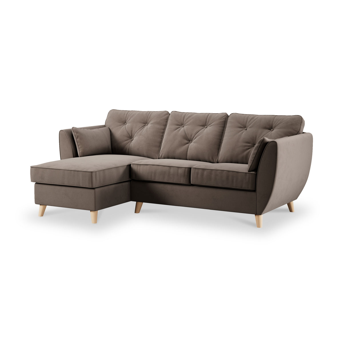 Edison Chaise LH Light Feet Mole from Roseland Furniture