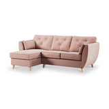 Edison Chaise LH Light Feet Blush from Roseland Furniture