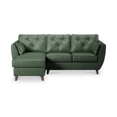 Edison Leather Chaise Sofa