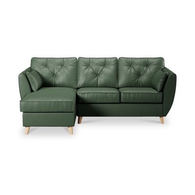 Edison Leather Chaise Sofa