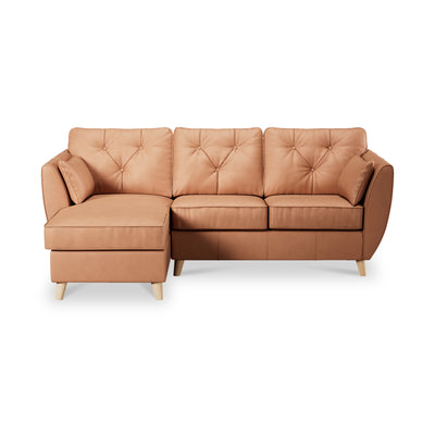 Edison Leather Chaise Sofa