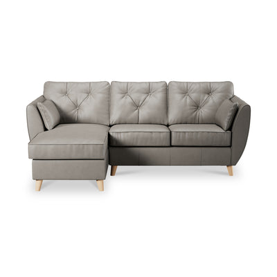 Edison Leather Chaise Sofa