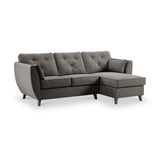 Edison Chaise RH Dark Feet Asphalt Dims from Roseland Furniture