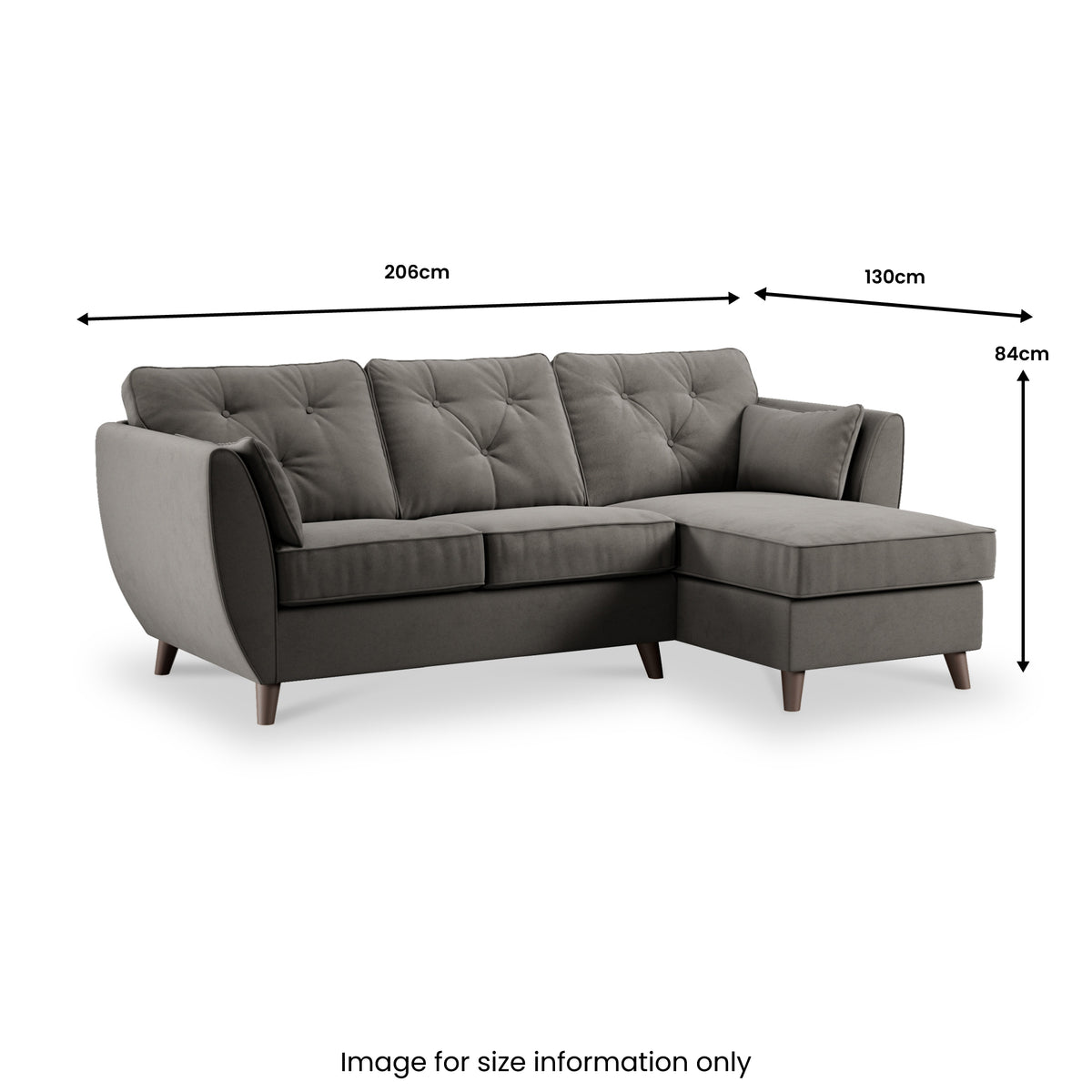 Edison Chaise RH Dark Feet Asphalt Dims from Roseland Furniture