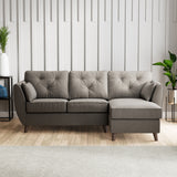 Edison Chaise RH Dark Feet Asphalt Dims from Roseland Furniture