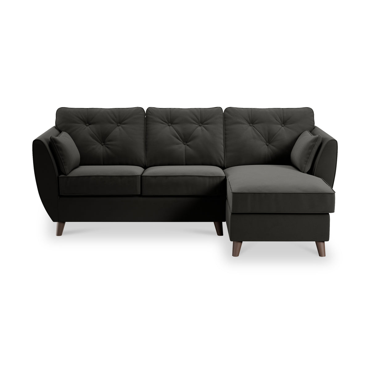 Edison Chaise RH Dark Feet Black from Roseland Furniture