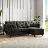 Edison Chaise RH Dark Feet Black from Roseland Furniture