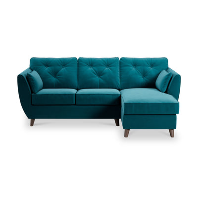 Edison Velvet Chaise Sofa