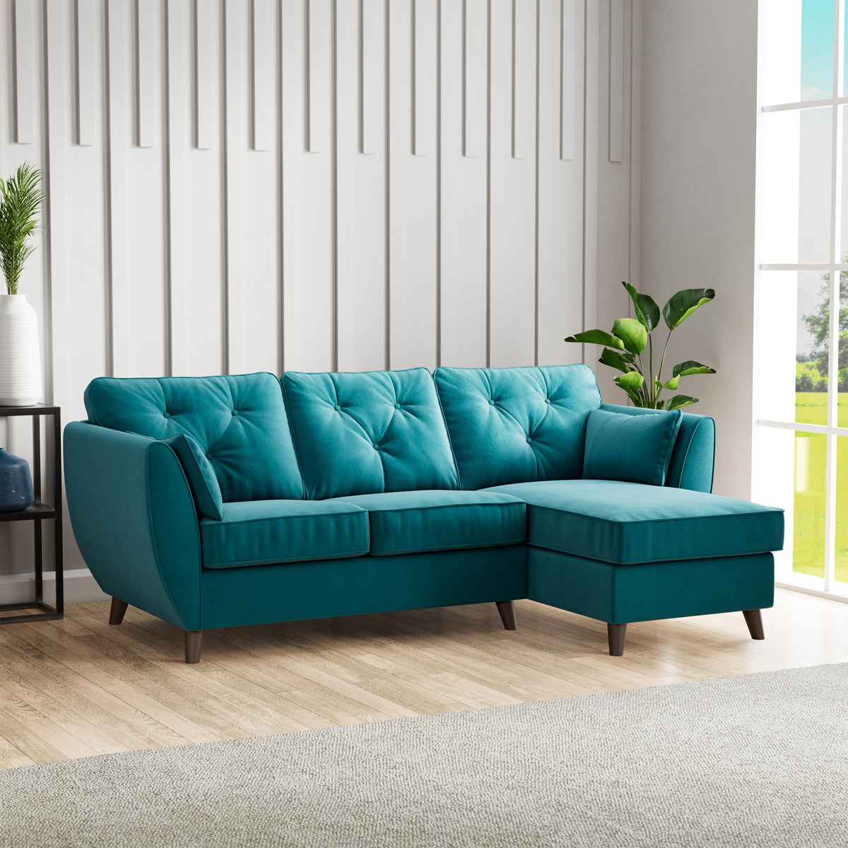 Edison Chaise RH Dark Feet Mallard from Roseland Furniture