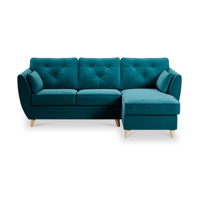 Edison Velvet Chaise Sofa