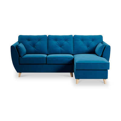 Edison Velvet Chaise Sofa