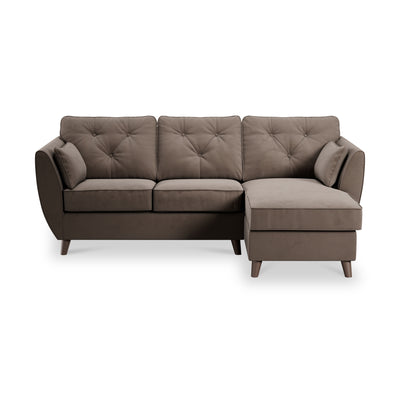 Edison Velvet Chaise Sofa