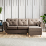 Edison Chaise RH Light Feet Mole from Roseland Furniture