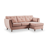 Edison Chaise RH Dark Feet Blush from Roseland Furniture