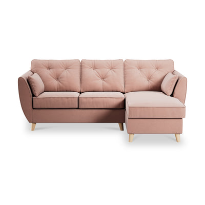 Edison Velvet Chaise Sofa