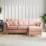 Edison Chaise RH Light Feet Blush from Roseland Furniture