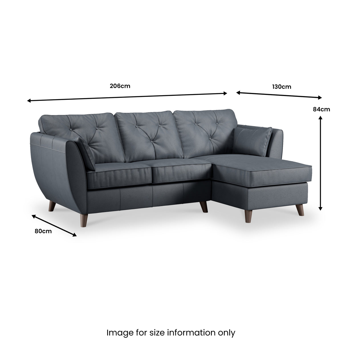 Edison Leather Chaise Dimensions