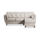 Edison Leather Chaise RH Dark Feet Cloud Grey from Roseland Furniture