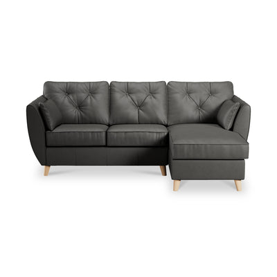 Edison Leather Chaise Sofa
