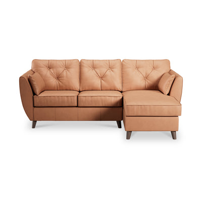 Edison Leather Chaise Sofa