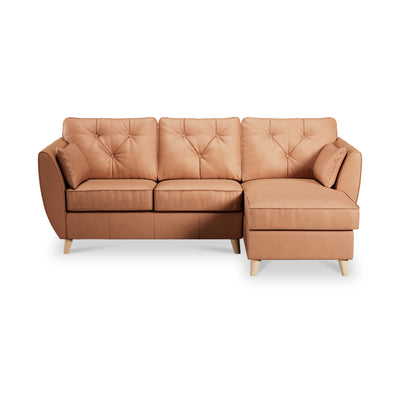 Edison Leather Chaise Sofa
