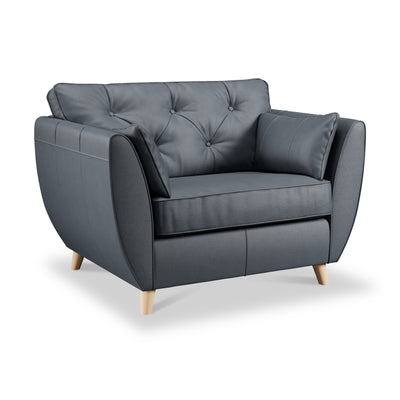 Edison Leather Snuggler Chair