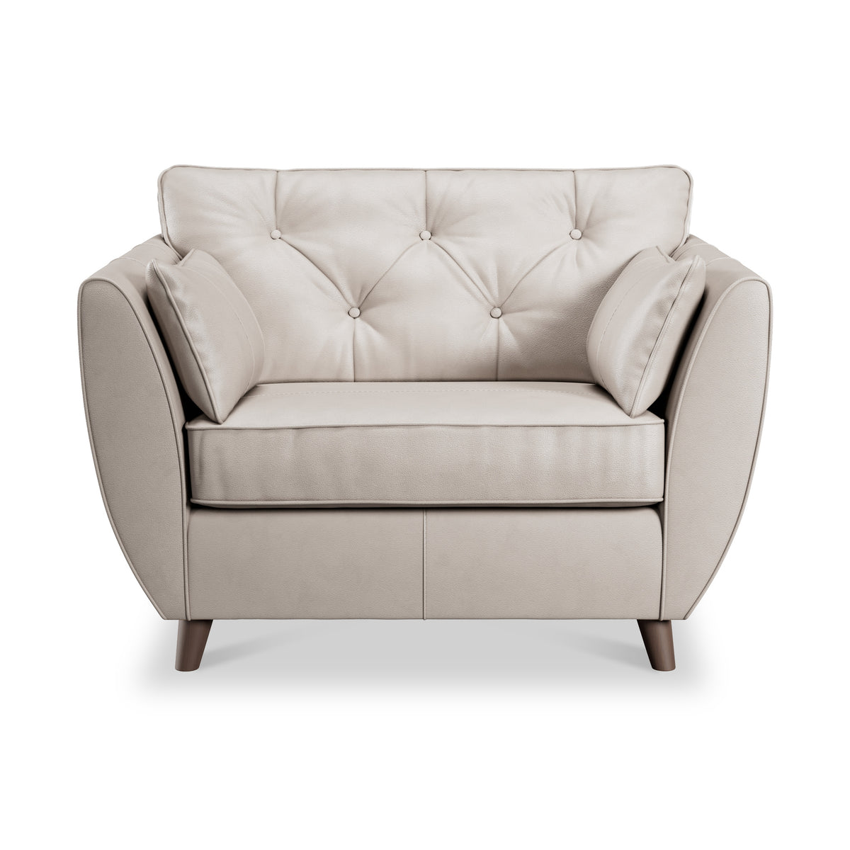 Edison Leather Snuggle Chair Dark Feet Cloud from Roseland Furniture