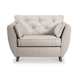 Edison Leather Snuggle Chair Dark Feet Cloud from Roseland Furniture