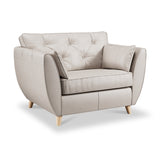 Edison Leather Snuggle Chair Light Feet Cloud from Roseland Furniture