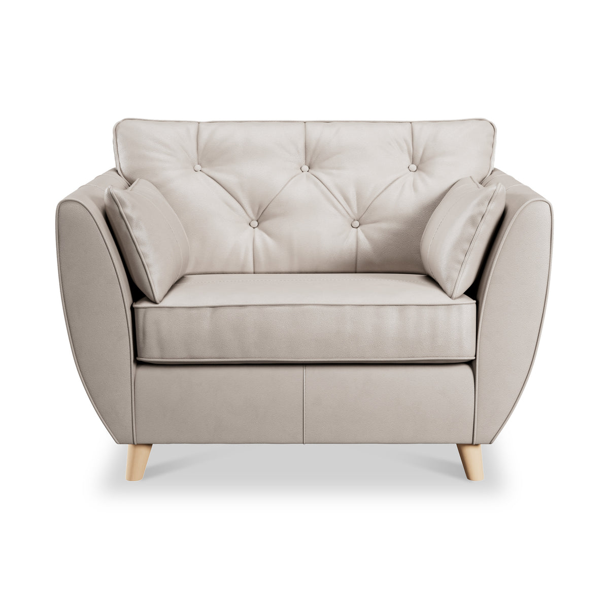 Edison Leather Snuggle Chair Light Feet Cloud from Roseland Furniture