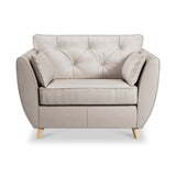 Edison Leather Snuggle Chair Light Feet Cloud from Roseland Furniture