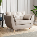 Edison Leather Snuggle Chair Light Feet Cloud from Roseland Furniture