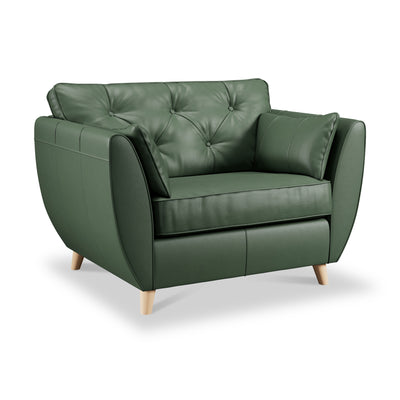 Edison Leather Snuggler Chair