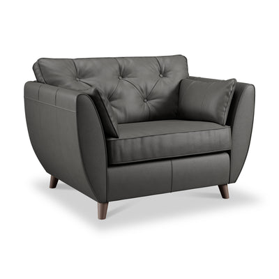 Edison Leather Snuggler Chair