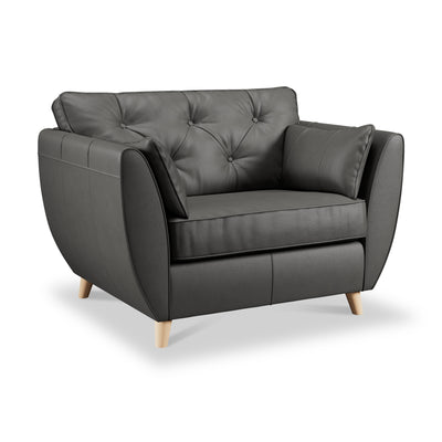 Edison Leather Snuggler Chair