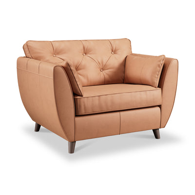 Edison Leather Snuggler Chair