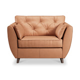 Edison Leather Snuggle Chair Dark Feet Saddle from Roseland Furniture