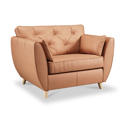 Edison Leather Snuggler Chair