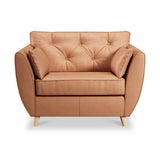 Edison Leather Snuggle Chair Light Feet Saddle from Roseland Furniture