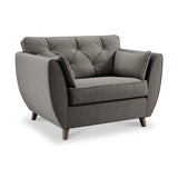 Edison Snuggle Chair Dark Feet Asphalt from Roseland Furniture