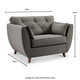 Edison Snuggle Chair Dark Feet Asphalt from Roseland Furniture