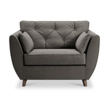 Edison Snuggle Chair Dark Feet Asphalt from Roseland Furniture